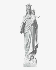 Mary And Jesus Marble Statue - Statue, HD Png Download, Transparent PNG