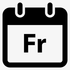 Transparent Friday Png - Black Calendar Icon Png, Png Download, Transparent PNG