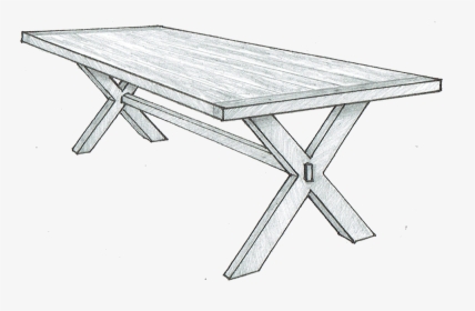 Simple Cross Legs - Coffee Table, HD Png Download, Transparent PNG