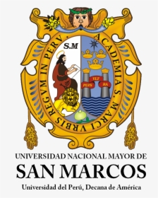 Unmsm Escudo Y Nombre 2 - Logo San Marcos Png, Transparent Png, Transparent PNG