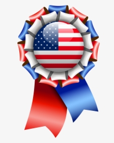Transparent American Flag Clipart - Circle Ribbon Design Png, Png Download, Transparent PNG