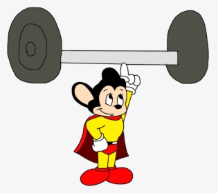 Mighty Mouse Lifting Weights, HD Png Download, Transparent PNG