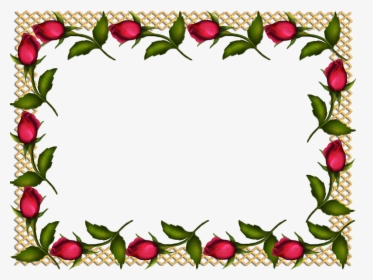 Bordas De Rosas - Moldura De Flores Png, Transparent Png, Transparent PNG