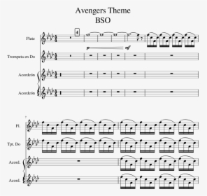 Avengers Theme Bso Sheet Music 1 Of 3 Pages - Sheet Music, HD Png Download, Transparent PNG