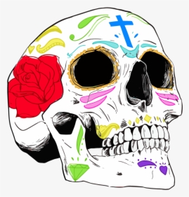 Transparent Catrina Png - Dia De Los Muertos Skulls Drawings, Png Download, Transparent PNG