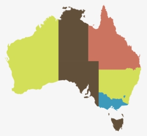 Transparent Australia Map Clipart - Map Of Australia, HD Png Download, Transparent PNG