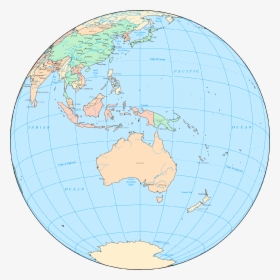 Australia Globe Large Map - World Showing South America, HD Png Download, Transparent PNG