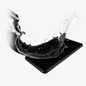 Simulated Image Of Water Splashing On Galaxy A8 - Galaxy A8 Water Proof, HD Png Download, Transparent PNG