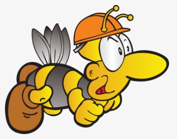 Transparent Bees Clipart - Worker Bee With Honey Vector, HD Png Download, Transparent PNG