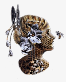 #rosto #mujerabeja #flores #abeja - Pendant, HD Png Download, Transparent PNG