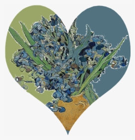 Iris Heart Van Gogh Heart Grunge Iris Heart Van Gogh - Van Gogh Irises, HD Png Download, Transparent PNG