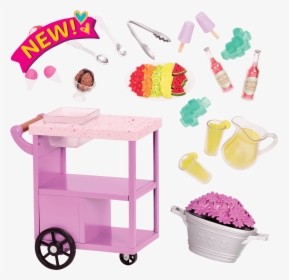 Patio Treats Trolley For 18-inch Dolls - Our Generation Food Trolley, HD Png Download, Transparent PNG