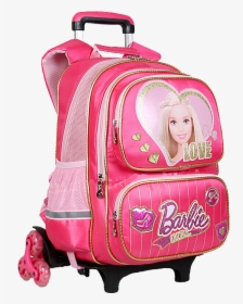 Barbie Trolley Bag Primary School Backpack Backpack - Hand Luggage, HD Png Download, Transparent PNG