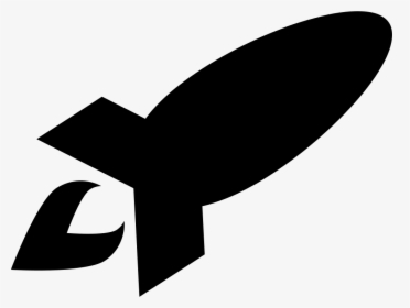 Rocket Black Shape - Rocket Symbol Png, Transparent Png, Transparent PNG
