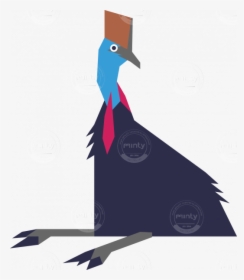 Blue Cassowary Sitting Down - Illustration, HD Png Download, Transparent PNG