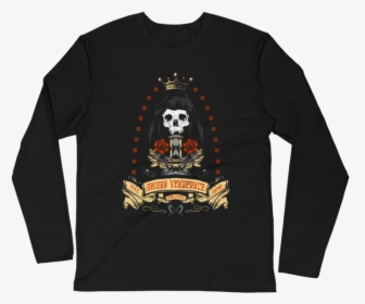 Santa Muerte Men S Long Sleeve Fitted Crew - First Christmas With My Hot New Girlfriend, HD Png Download, Transparent PNG