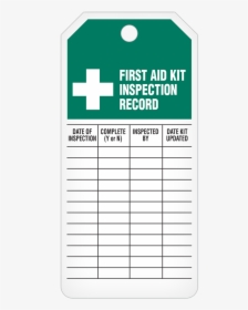 First Aid Inspection Record, HD Png Download, Transparent PNG