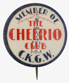 The Cheerio Club Club Button Museum - Emblem, HD Png Download, Transparent PNG