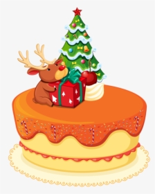 Cupcake & Bolos E Etc - Christmas Cake Vector, HD Png Download, Transparent PNG