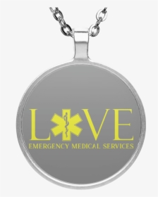 Ems Paramedic/emt Circle Necklace Love   Class - My Mind Still Talks To You Dragonfly Necklace, HD Png Download, Transparent PNG