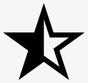 Half Filled Star Icon Clipart , Png Download - Half Filled Star Icon, Transparent Png, Transparent PNG