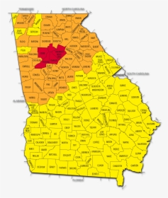 Georgia State Radon Map - Map Of State Swat, HD Png Download, Transparent PNG