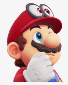I Made A Transparent Image Of Mario Thinking For Your - Mario Odyssey Mario Thinking, HD Png Download, Transparent PNG