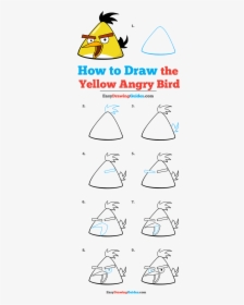 How To Draw Yellow Angry Bird - Yellow Angry Bird Drawing, HD Png Download, Transparent PNG