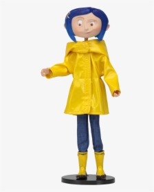 Coraline In Rain Coat 7” Bendable Doll - Disfraz De Coraline Y La Puerta Secreta, HD Png Download, Transparent PNG