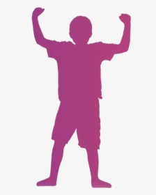 Boy Winning Png Transparent Images - Transparent Boy Silhouette, Png Download, Transparent PNG