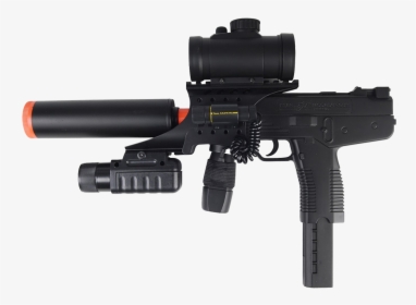 Uk Arms M30 Tmp Spring Smg Airsoft Smg Mock Suppressor - Airsoft Laser Flashlight, HD Png Download, Transparent PNG