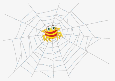 Spider Web Cartoon - Spider Web, HD Png Download, Transparent PNG
