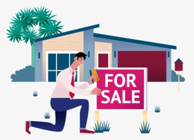 Agent Sign - Real Estate Agent Sale Home, HD Png Download, Transparent PNG