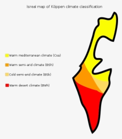 Israel Map Of Köppen Climate Classification - Koppen Climate Classification Israel, HD Png Download, Transparent PNG