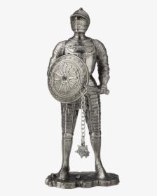 Knight With Flail And Shield Statue - Knight With Flail And Shield, HD Png Download, Transparent PNG