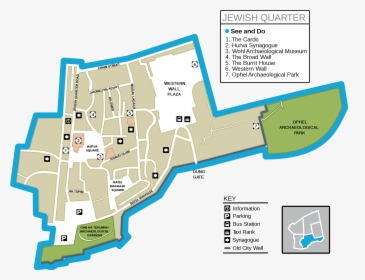 Jewish Quarter Old City Jerusalem Map, HD Png Download, Transparent PNG