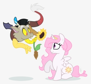 Cute - Young Discord And Celestia, HD Png Download, Transparent PNG