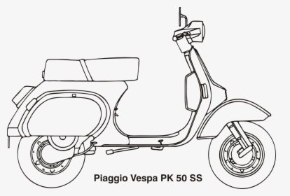 Piaggio Vespa Pk 50 Ss, Year 1983 Clip Arts - Mewarnai Sepeda Motor, HD Png Download, Transparent PNG