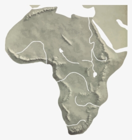 Africa Blank Map Png - Relief Geography Clip Art, Transparent Png, Transparent PNG