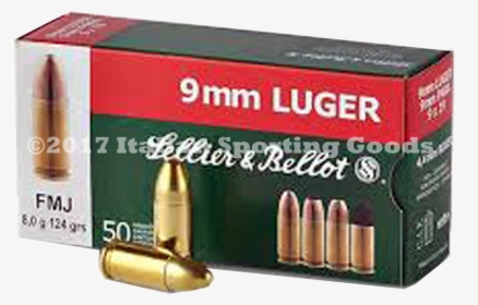 Sellier & Bellot 9mm Luger, 124 Gr   Title Sellier, HD Png Download, Transparent PNG