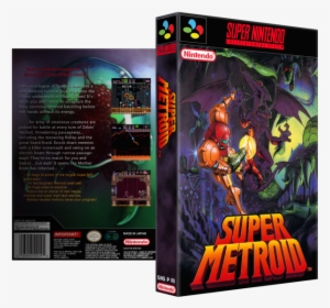 Super Metroid Box Art Cover - Super Metroid Original Box, HD Png Download, Transparent PNG