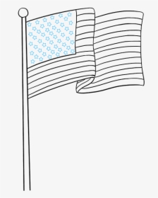 How To Draw American Flag - Line Art, HD Png Download, Transparent PNG
