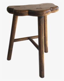 Small Rustic Wooden Stool - Bar Stool, HD Png Download, Transparent PNG