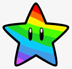 Paper Shin A - Rainbow Super Star Mario, HD Png Download, Transparent PNG