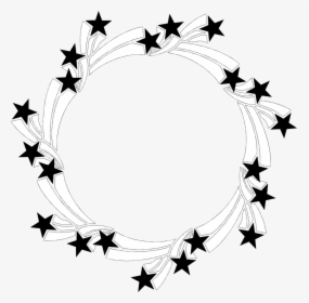 Stars Clipart Black And White Border, HD Png Download, Transparent PNG