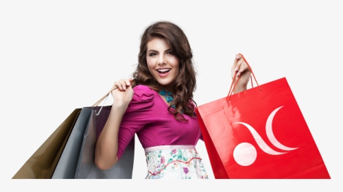 Clip Art Mulher Compras - Girl Shopping Bag Png, Transparent Png, Transparent PNG