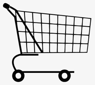 Shopping Cart Clipart Black And White - Shopping Trolley Clipart Black And White, HD Png Download, Transparent PNG