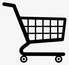 Shopping Cart Black And White, HD Png Download, Transparent PNG