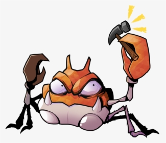 Krabby Used Crabhammer By Edmoffatt - Crab With Hammer, HD Png Download, Transparent PNG