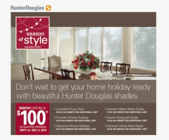 Q4 Season Of Style Savings Event 1022 - Hunter Douglas Season Of Style 2019, HD Png Download, Transparent PNG
